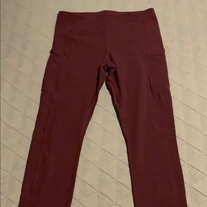Maroon Lululemon Leggings